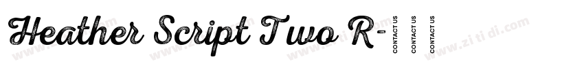 Heather Script Two R字体转换